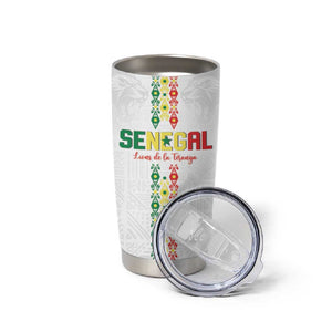 Custom Senegal Football Tumbler Cup Go Champions Lions de la Teranga - African Pride
