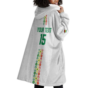 Custom Senegal Football Wearable Blanket Hoodie Go Champions Lions de la Teranga - African Pride
