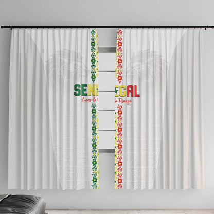 Senegal Football Window Curtain Go Champions Lions de la Teranga - African Pride