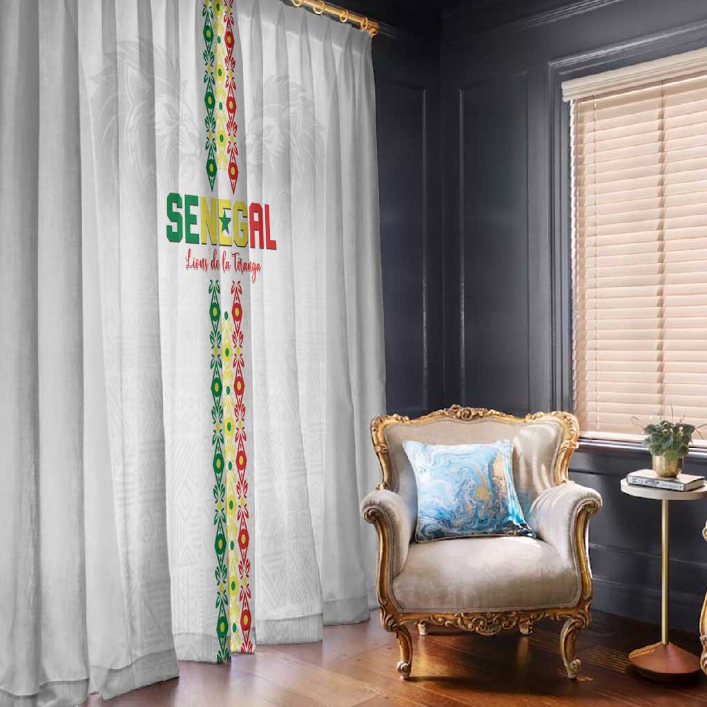 Senegal Football Window Curtain Go Champions Lions de la Teranga - African Pride