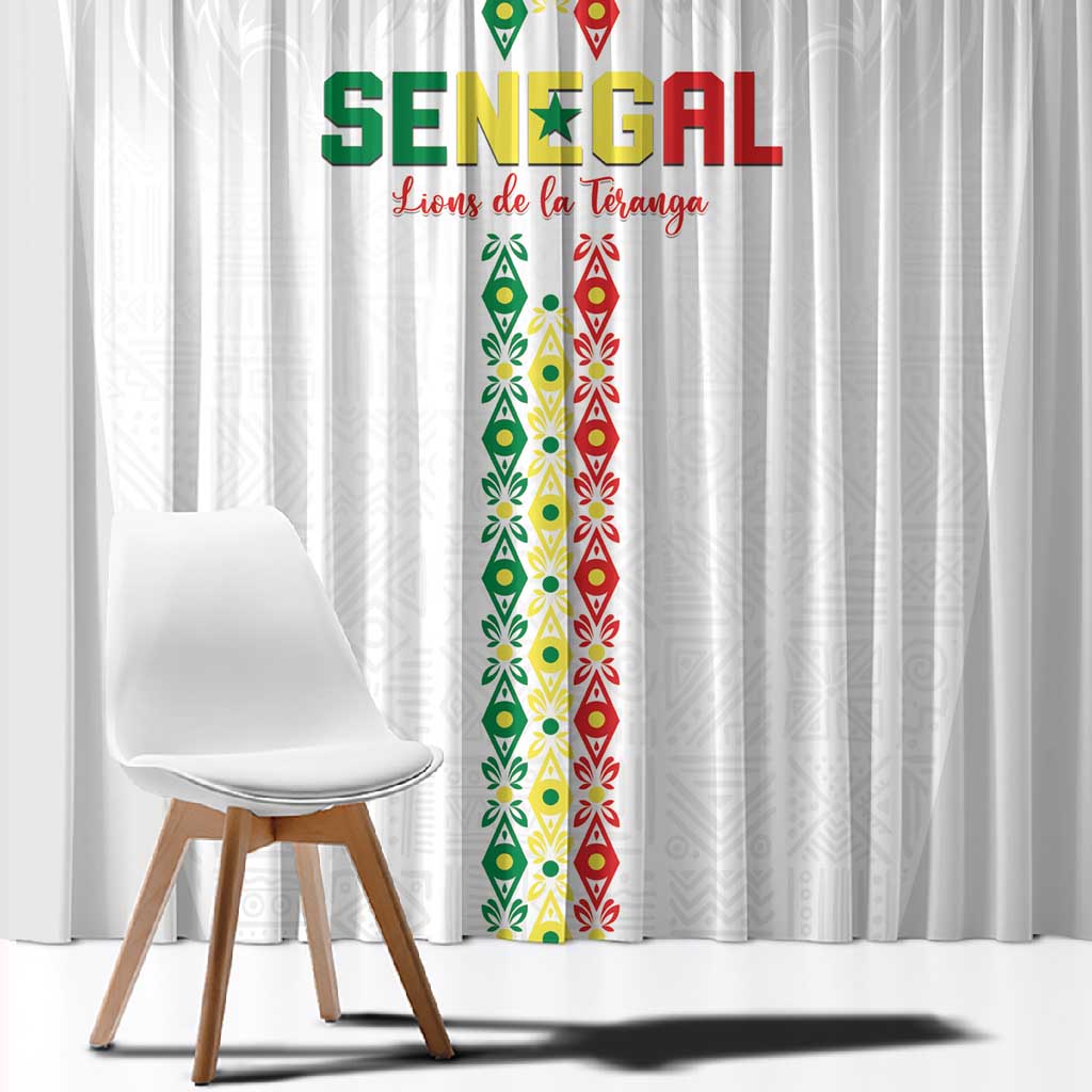 Senegal Football Window Curtain Go Champions Lions de la Teranga - African Pride
