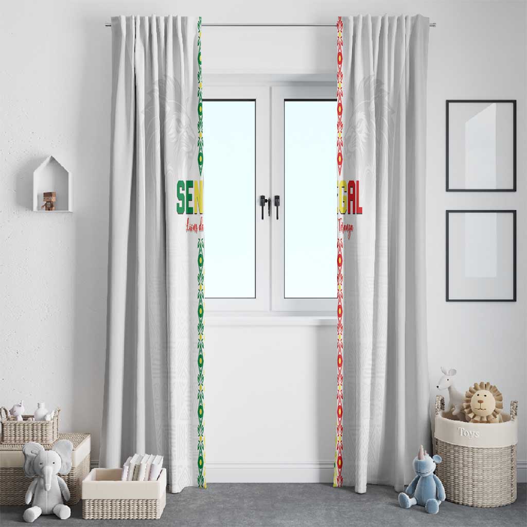 Senegal Football Window Curtain Go Champions Lions de la Teranga - African Pride