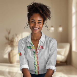 Custom Senegal Football Women Casual Shirt Go Champions Lions de la Teranga - African Pride