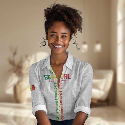 Custom Senegal Football Women Casual Shirt Go Champions Lions de la Teranga - African Pride