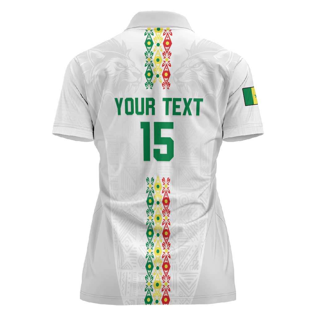 Custom Senegal Football Women Polo Shirt Go Champions Lions de la Teranga LT15