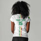 Custom Senegal Football Women V-Neck T-Shirt Go Champions Lions de la Teranga LT15