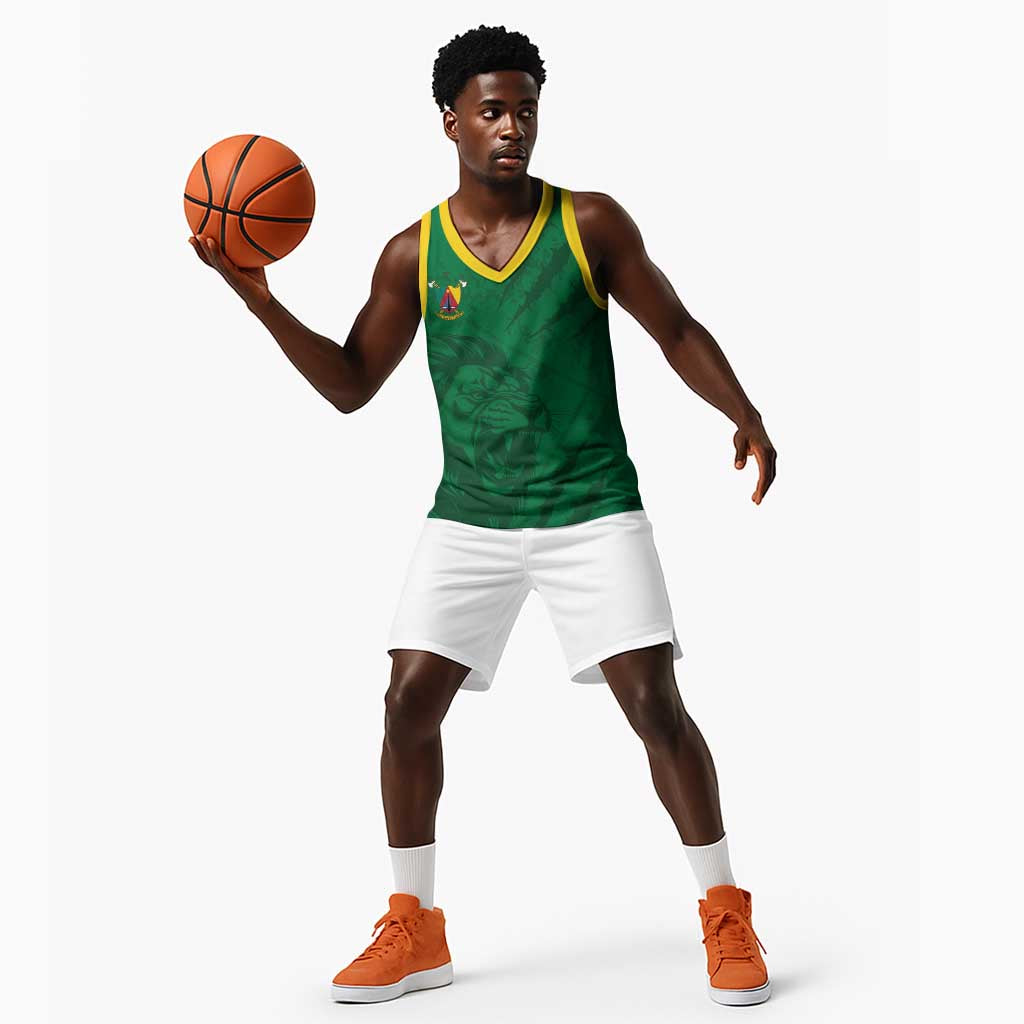 Custom Cameroon Football Basketball Jersey Go Les Lions Indomptables Go - African Pride