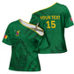 Custom Cameroon Football Cross Shoulder Shirt Go Les Lions Indomptables Go - African Pride