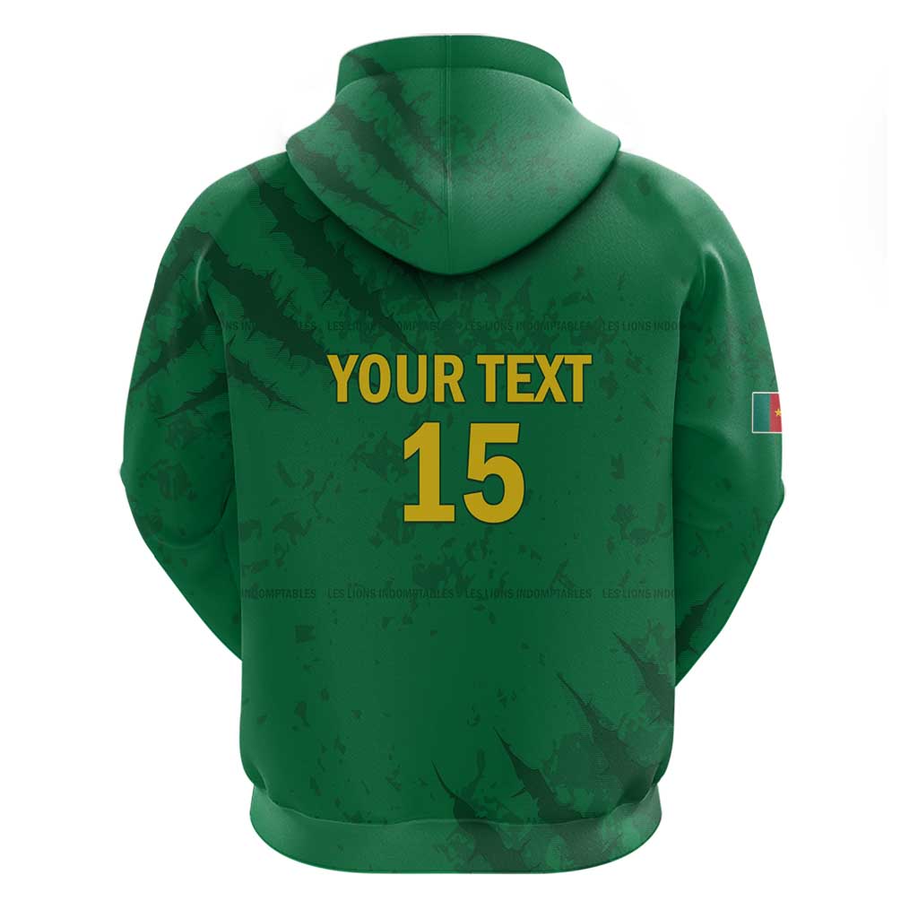 Custom Cameroon Football Hoodie Go Les Lions Indomptables Go - African Pride