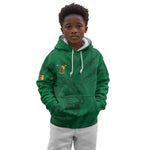 Custom Cameroon Football Kid Hoodie Go Les Lions Indomptables Go - African Pride