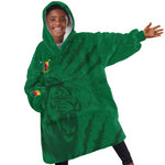 Custom Cameroon Football Kid Wearable Blanket Hoodie Go Les Lions Indomptables Go - African Pride