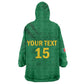 Custom Cameroon Football Kid Wearable Blanket Hoodie Go Les Lions Indomptables Go - African Pride