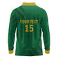 Custom Cameroon Football Long Sleeve Polo Shirt Go Les Lions Indomptables Go - African Pride