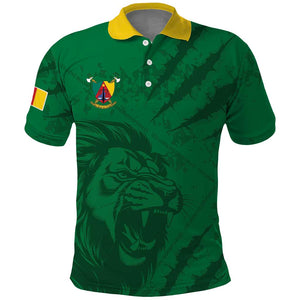 Custom Cameroon Football Polo Shirt Go Les Lions Indomptables Go LT15