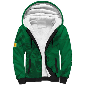 Custom Cameroon Football Sherpa Hoodie Go Les Lions Indomptables Go - African Pride