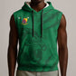 Custom Cameroon Football Sleeveless Hoodie Go Les Lions Indomptables Go - African Pride