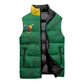 Custom Cameroon Football Sleeveless Puffer Jacket Go Les Lions Indomptables Go - African Pride