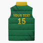 Custom Cameroon Football Sleeveless Puffer Jacket Go Les Lions Indomptables Go - African Pride
