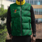 Custom Cameroon Football Sleeveless Puffer Jacket Go Les Lions Indomptables Go - African Pride