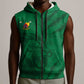 Custom Cameroon Football Sleeveless Zip Hoodie Go Les Lions Indomptables Go - African Pride