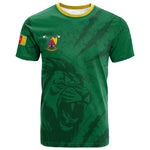 Custom Cameroon Football T shirt Go Les Lions Indomptables Go LT15