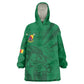 Custom Cameroon Football Wearable Blanket Hoodie Go Les Lions Indomptables Go - African Pride