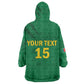 Custom Cameroon Football Wearable Blanket Hoodie Go Les Lions Indomptables Go - African Pride