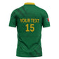 Custom Cameroon Football Zipper Polo Shirt Go Les Lions Indomptables Go - African Pride