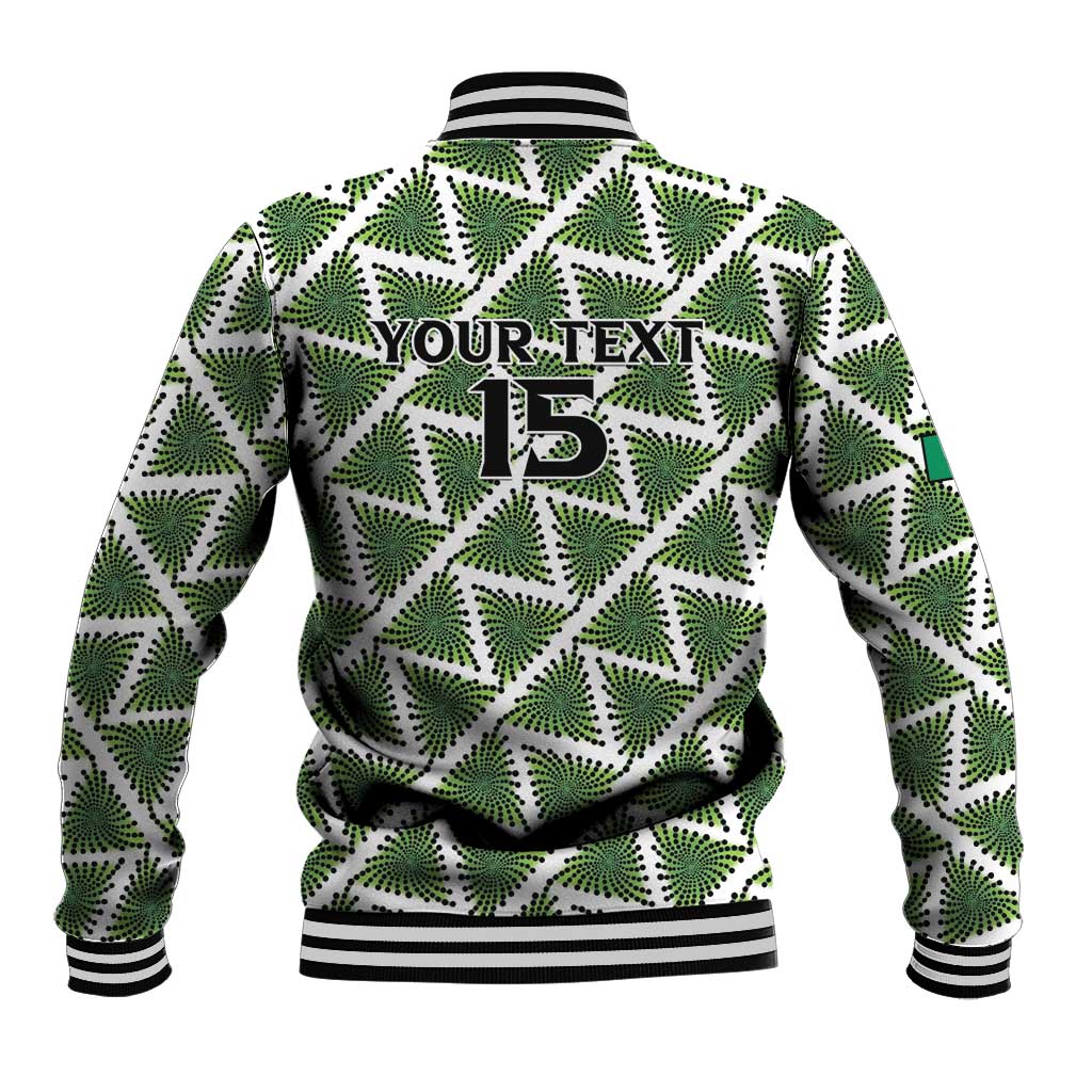 Custom Nigeria Football Baseball Jacket Come On Super Eagles - African Pride