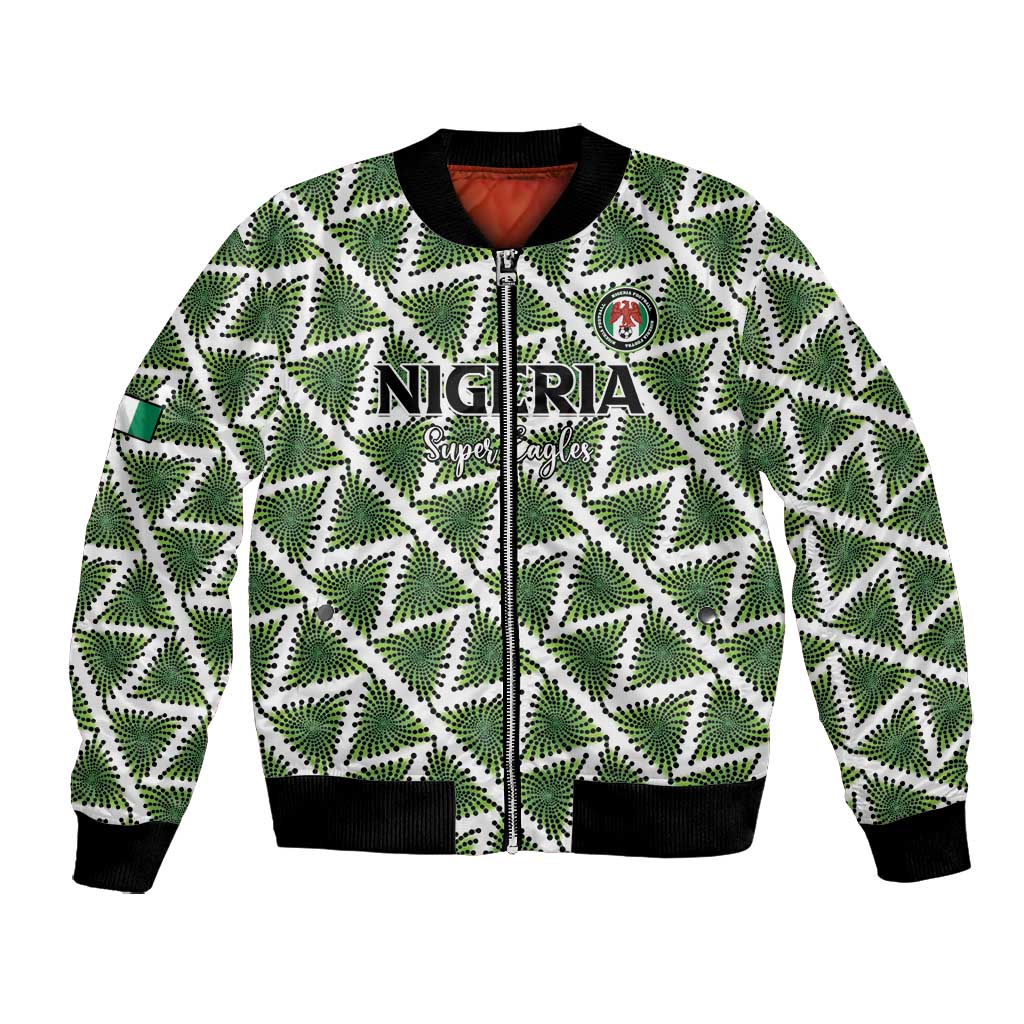 Custom Nigeria Football Bomber Jacket Come On Super Eagles - African Pride