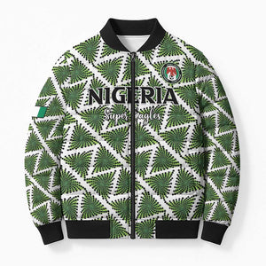 Custom Nigeria Football Bomber Puffer Jacket Come On Super Eagles - African Pride