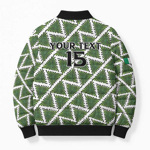 Custom Nigeria Football Bomber Puffer Jacket Come On Super Eagles - African Pride
