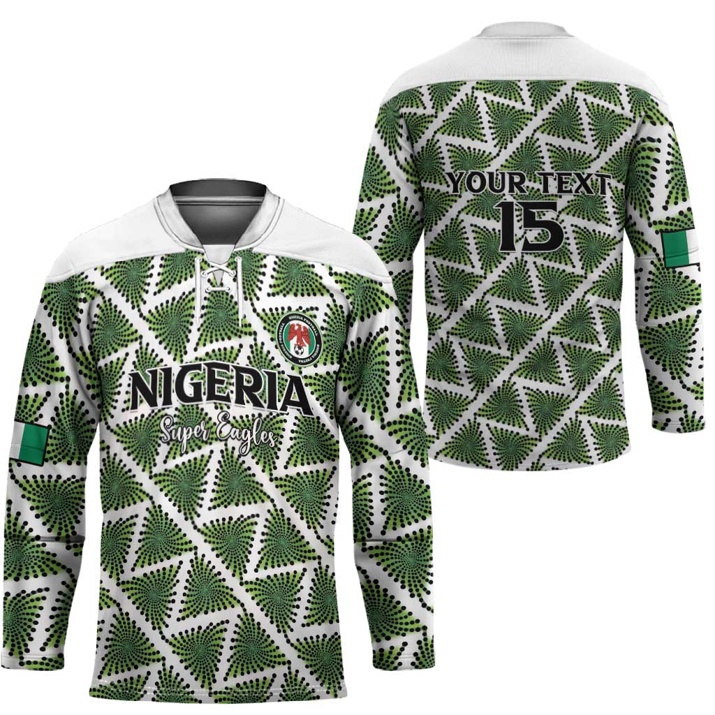 Custom Nigeria Football Hockey Jersey Come On Super Eagles - African Pride