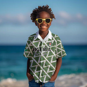 Custom Nigeria Football Kid Hawaiian Shirt Come On Super Eagles - African Pride