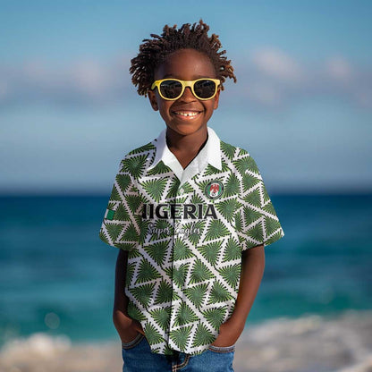 Custom Nigeria Football Kid Hawaiian Shirt Come On Super Eagles - African Pride