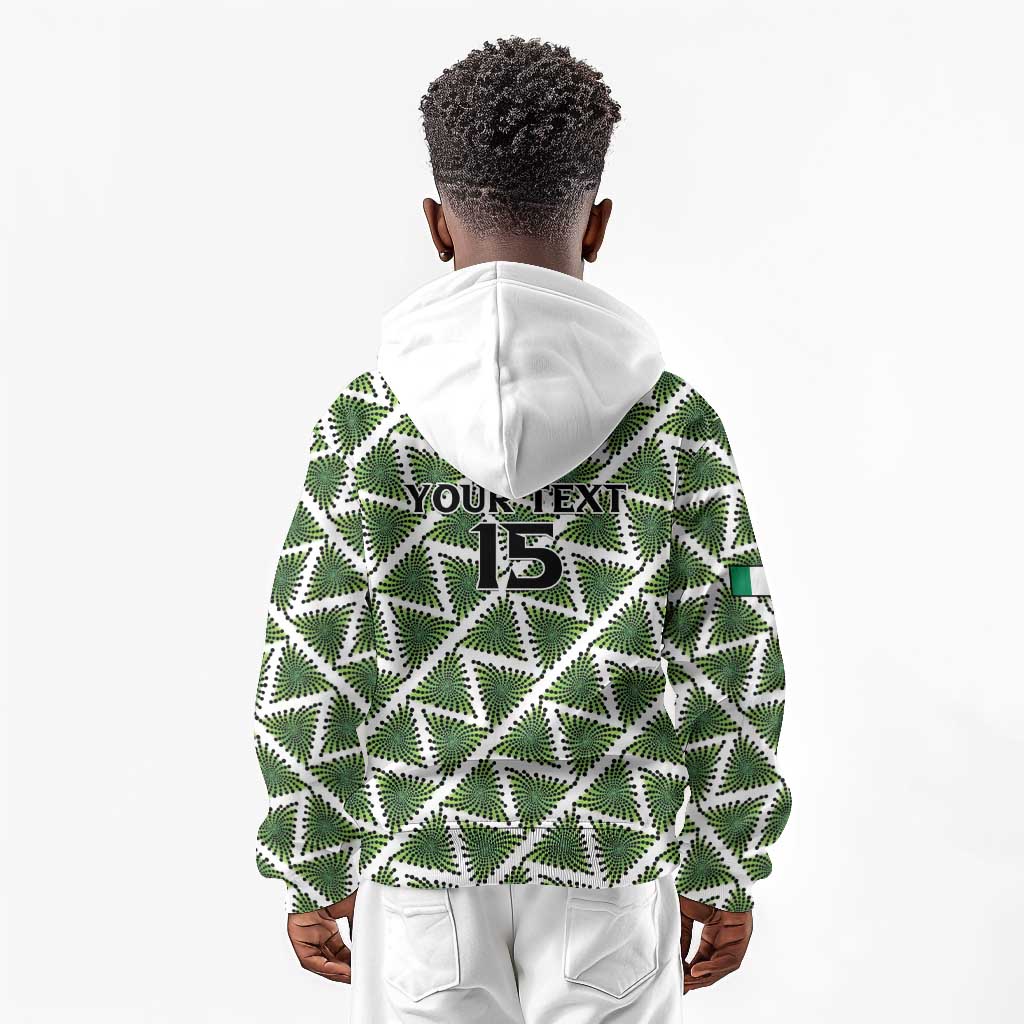 Custom Nigeria Football Kid Hoodie Come On Super Eagles - African Pride