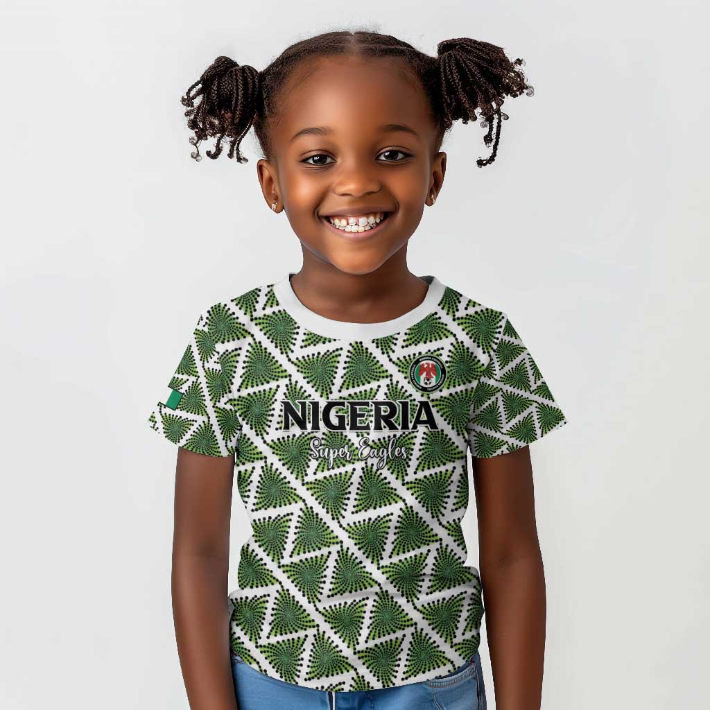 Custom Nigeria Football Kid T shirt Come On Super Eagles - African Pride