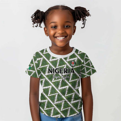 Custom Nigeria Football Kid T shirt Come On Super Eagles - African Pride