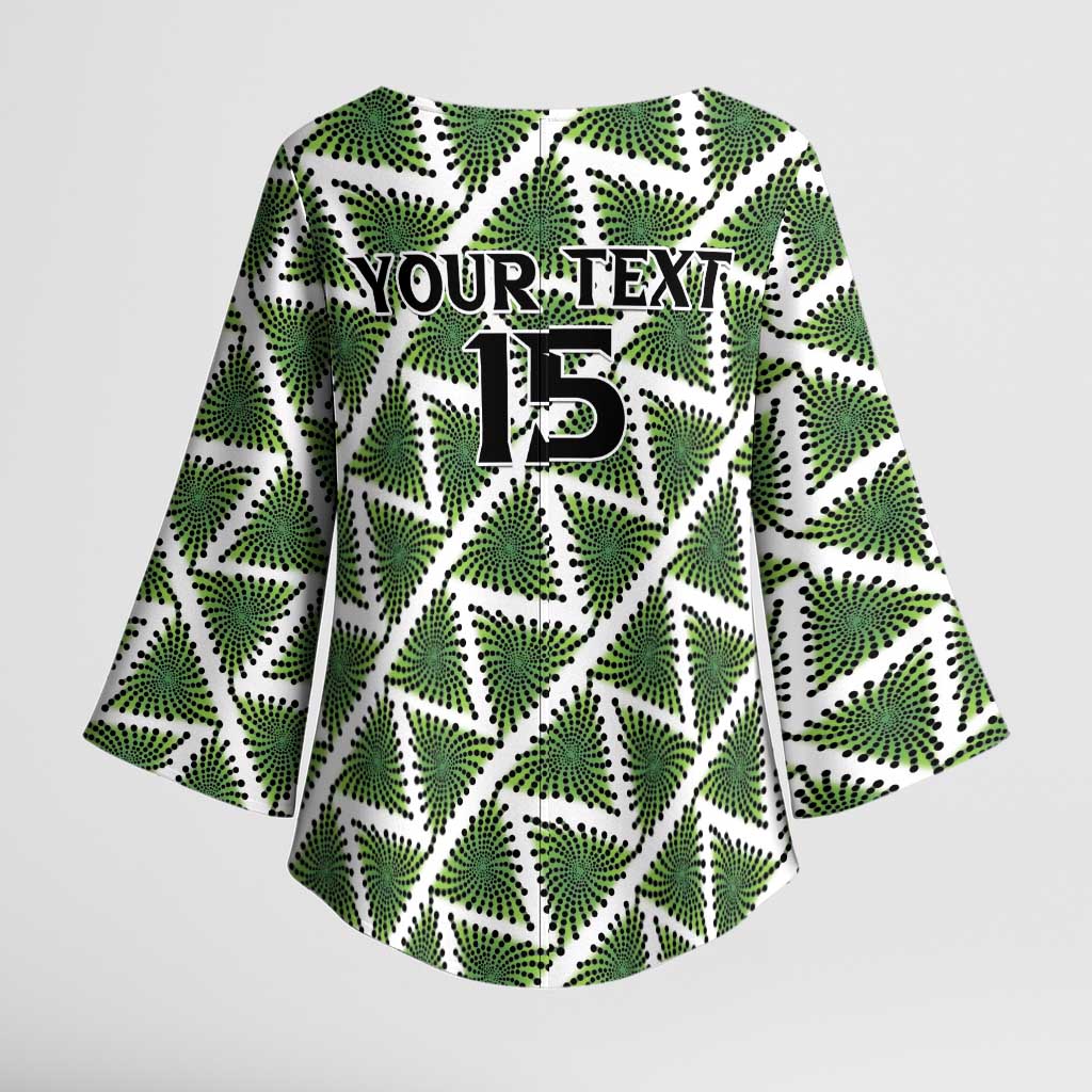 Custom Nigeria Football Kimono Sleeve Blouse Come On Super Eagles - African Pride
