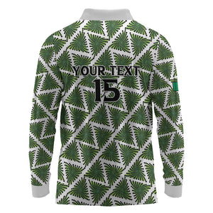 Custom Nigeria Football Long Sleeve Polo Shirt Come On Super Eagles - African Pride
