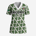 Custom Nigeria Football Scrub Top Come On Super Eagles - African Pride