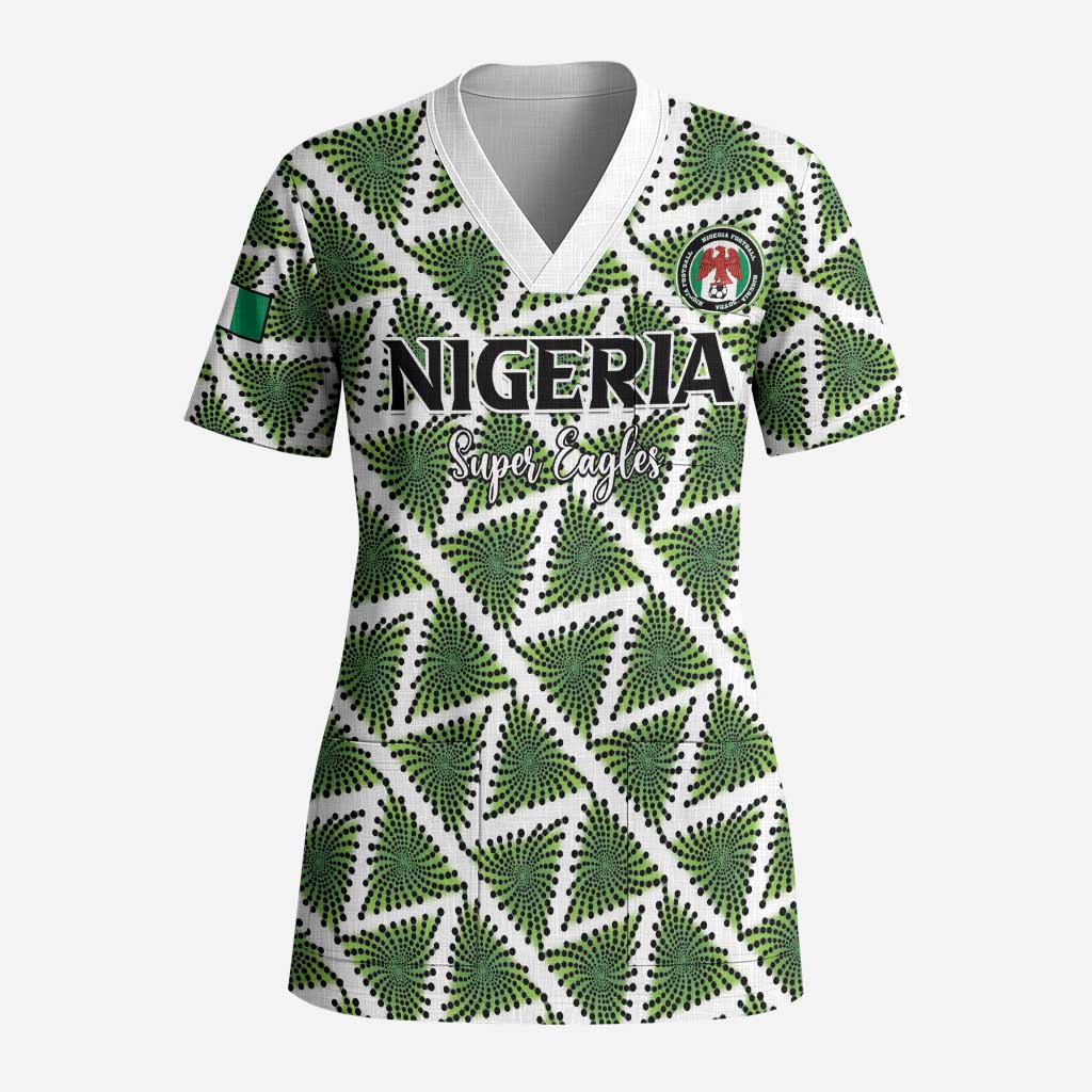 Custom Nigeria Football Scrub Top Come On Super Eagles - African Pride
