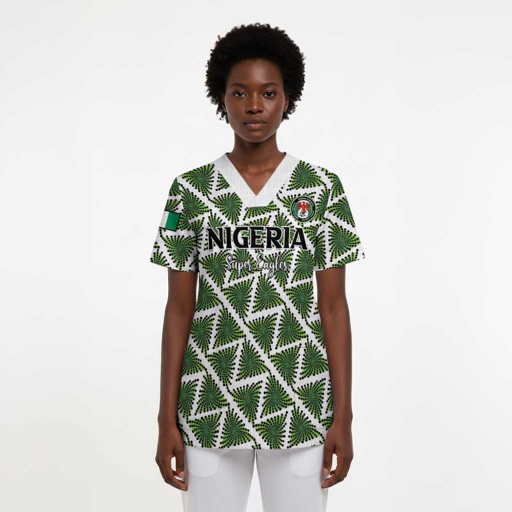Custom Nigeria Football Scrub Top Come On Super Eagles - African Pride