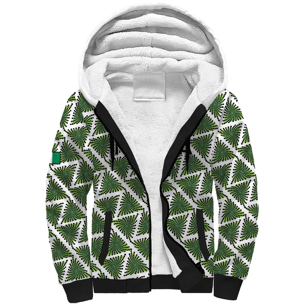 Custom Nigeria Football Sherpa Hoodie Come On Super Eagles - African Pride