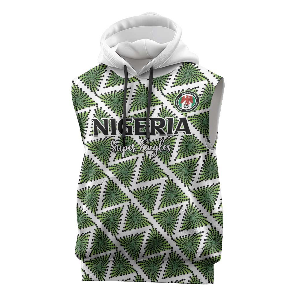 Custom Nigeria Football Sleeveless Hoodie Come On Super Eagles - African Pride