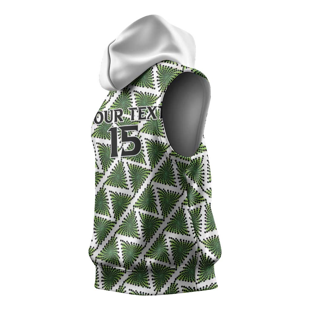 Custom Nigeria Football Sleeveless Hoodie Come On Super Eagles - African Pride