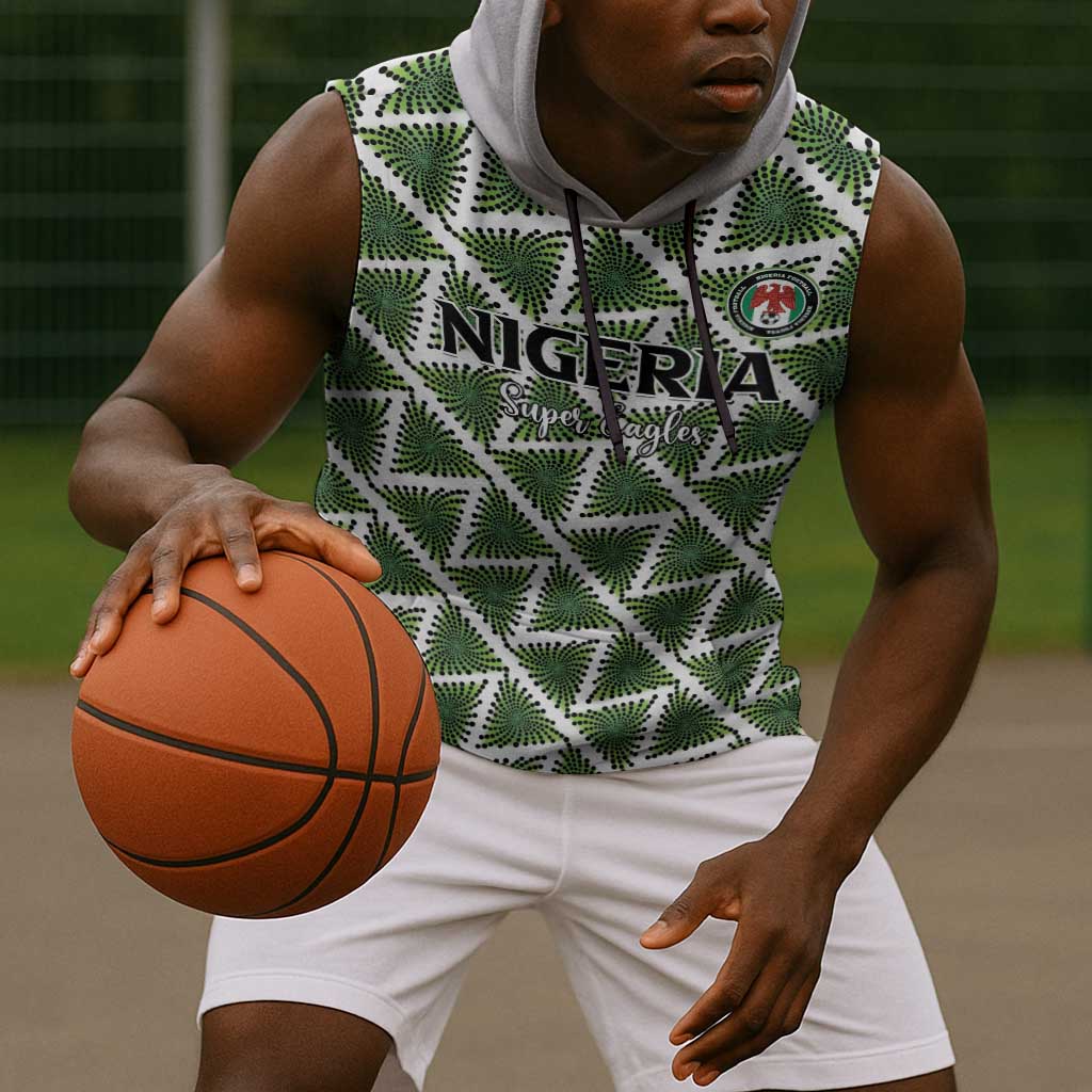 Custom Nigeria Football Sleeveless Hoodie Come On Super Eagles - African Pride
