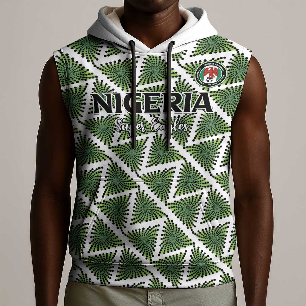 Custom Nigeria Football Sleeveless Hoodie Come On Super Eagles - African Pride