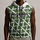 Custom Nigeria Football Sleeveless Zip Hoodie Come On Super Eagles - African Pride