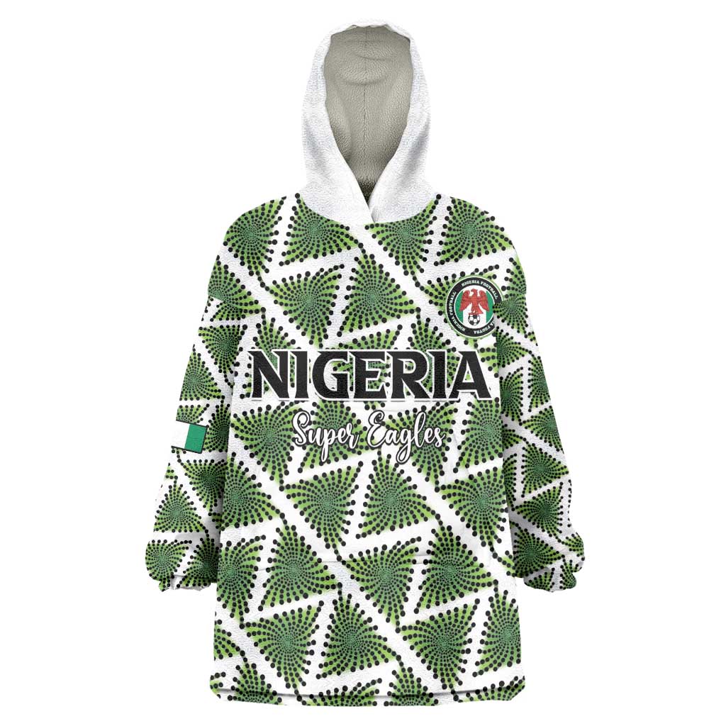 Custom Nigeria Football Wearable Blanket Hoodie Come On Super Eagles - African Pride